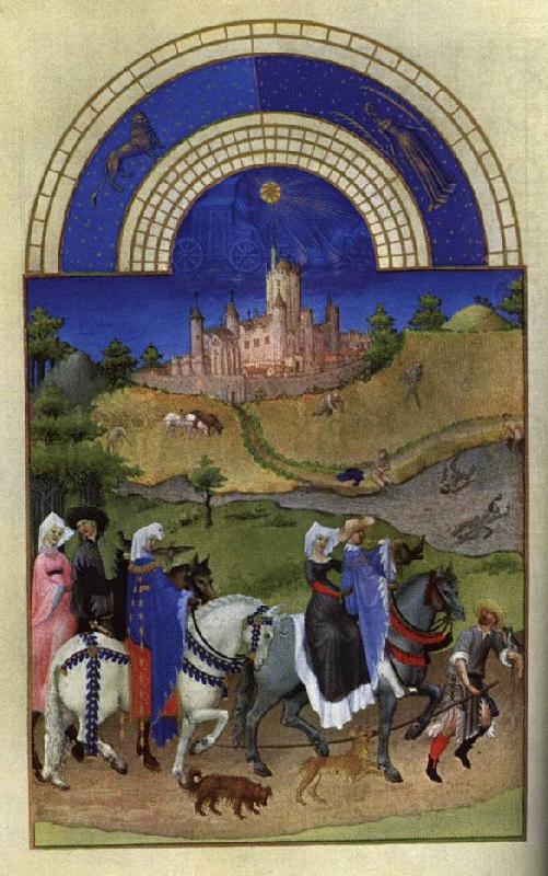 Les trs riches heures du Duc de Berry: Aout (August) sg, LIMBOURG brothers